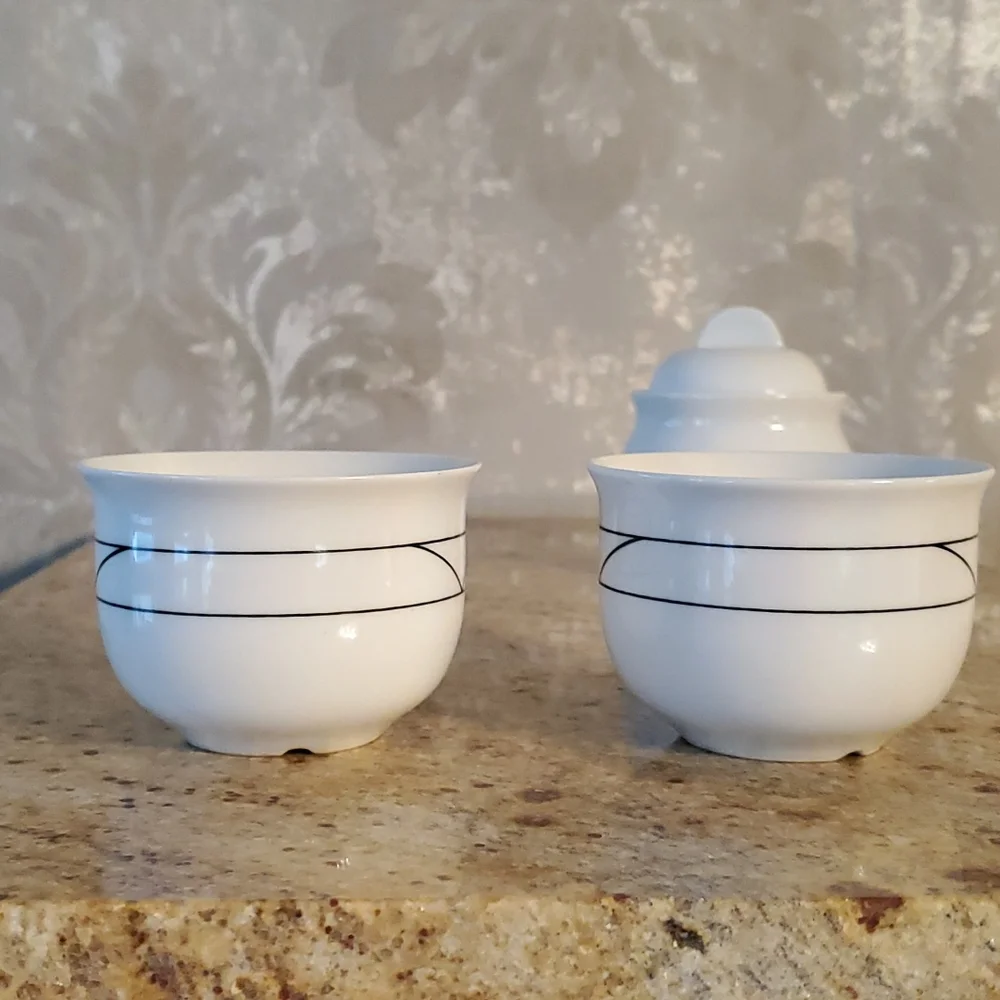 Danesco porcelaine de pologne cups and sugar bowl - Picture 6 of 13